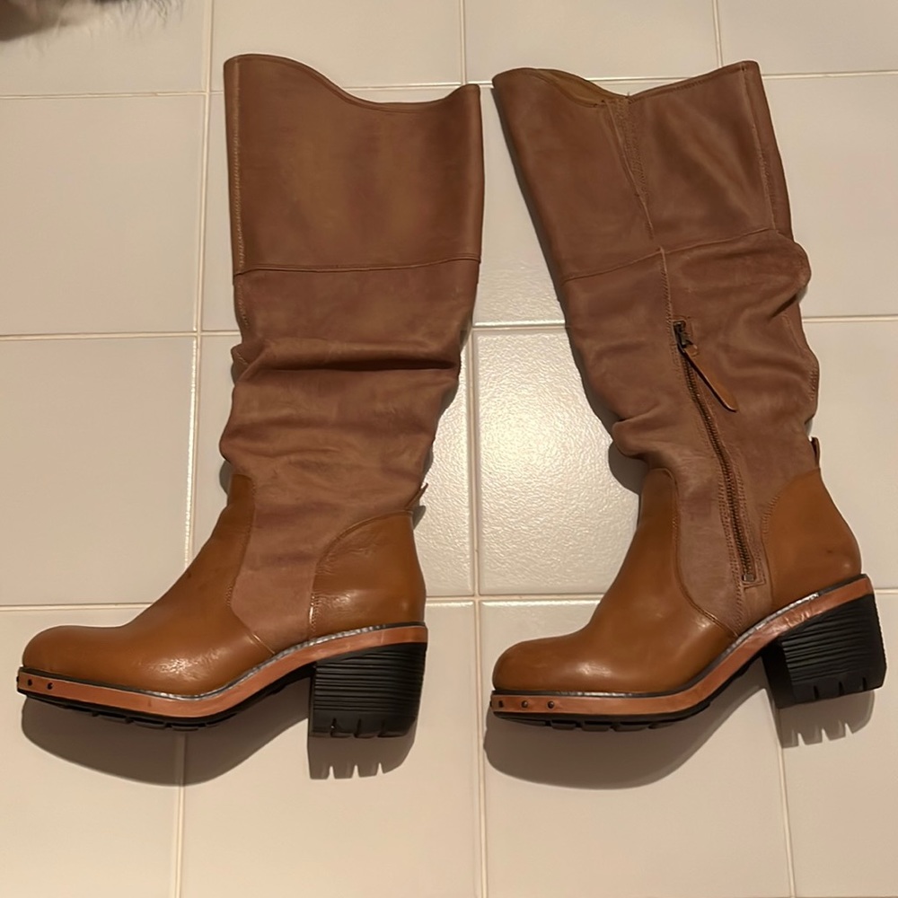 Caterpillar boots knee high